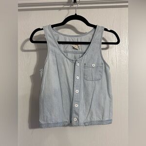 Wax Jean | Blue and White Striped Tank Top | Size Medium